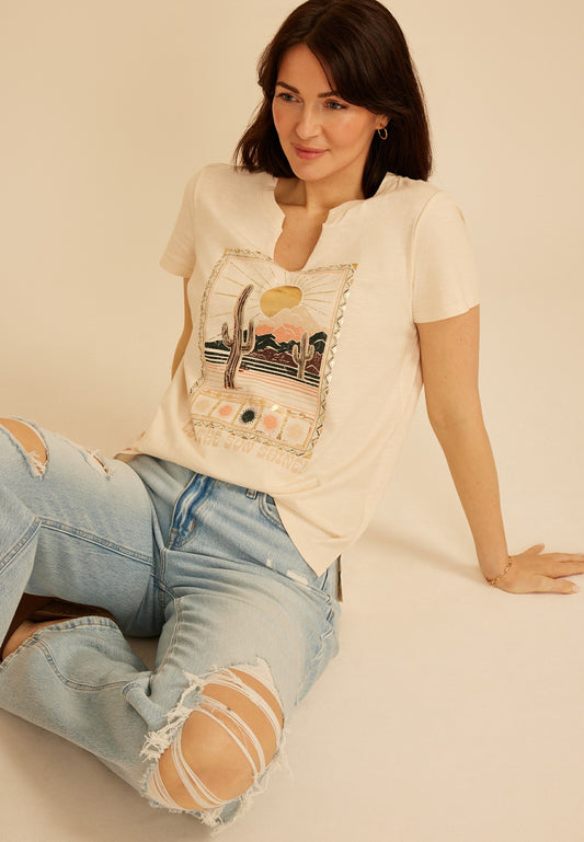 Maurices Metallic Desert Scenic Classic Fit Graphic Tee