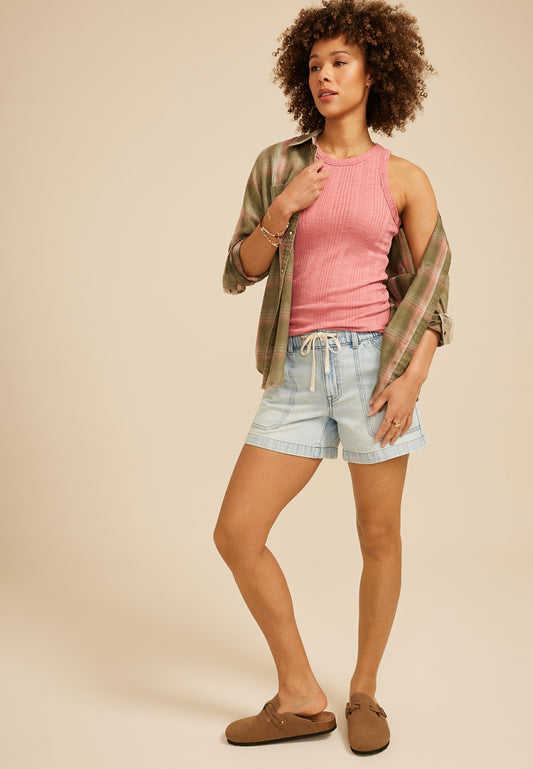 Maurices 24/7 Variegated Ribbed Highline Tank Top