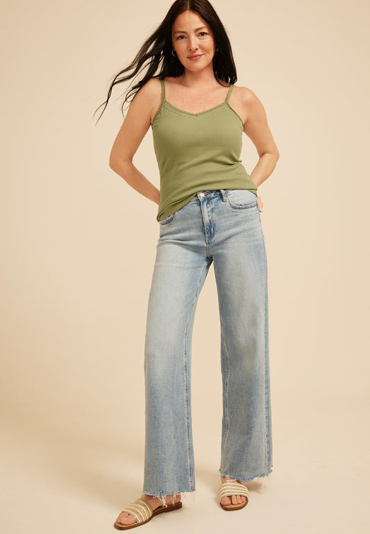Maurices Embellished Ribbed V Neck Cami