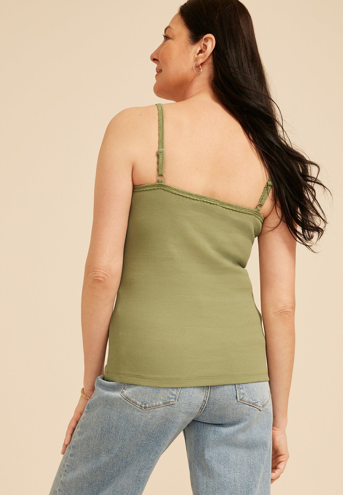 Maurices Embellished Ribbed V Neck Cami