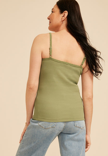 Maurices Embellished Ribbed V Neck Cami