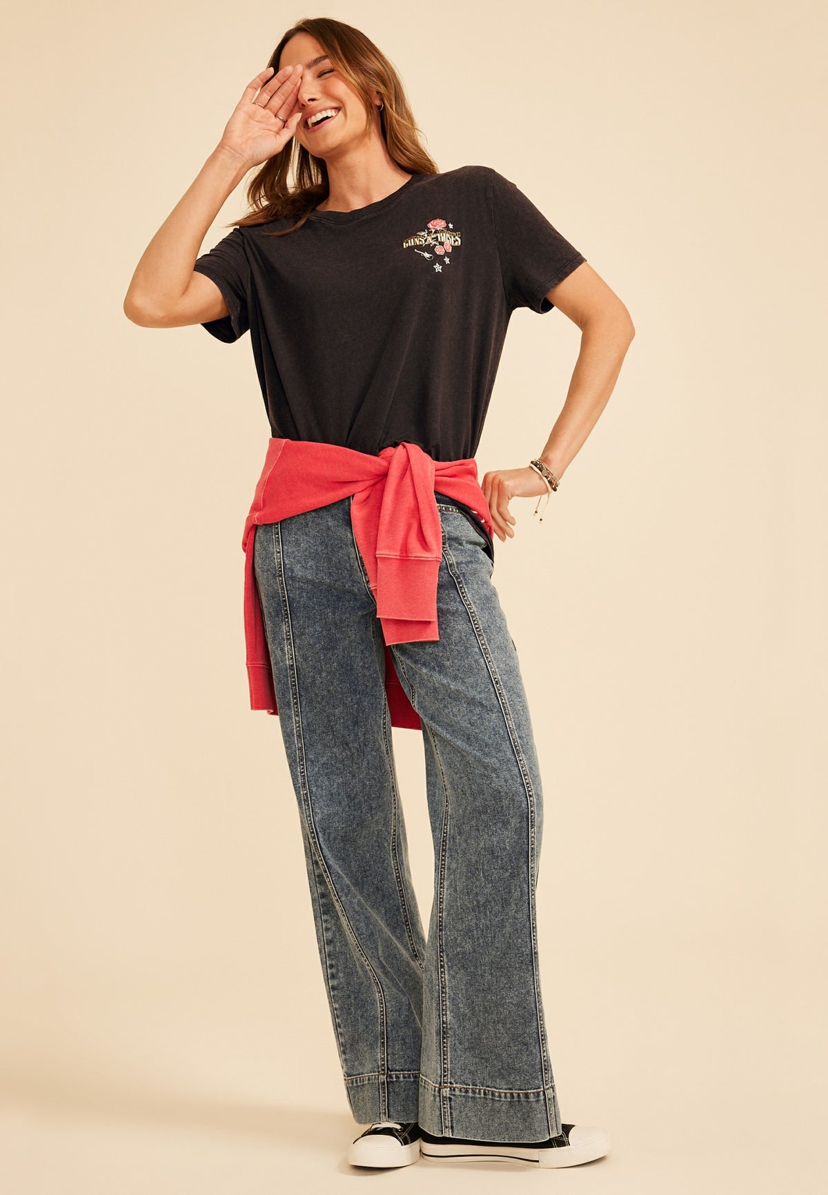 Maurices Guns N Roses Paradise City Oversized Graphic Tee