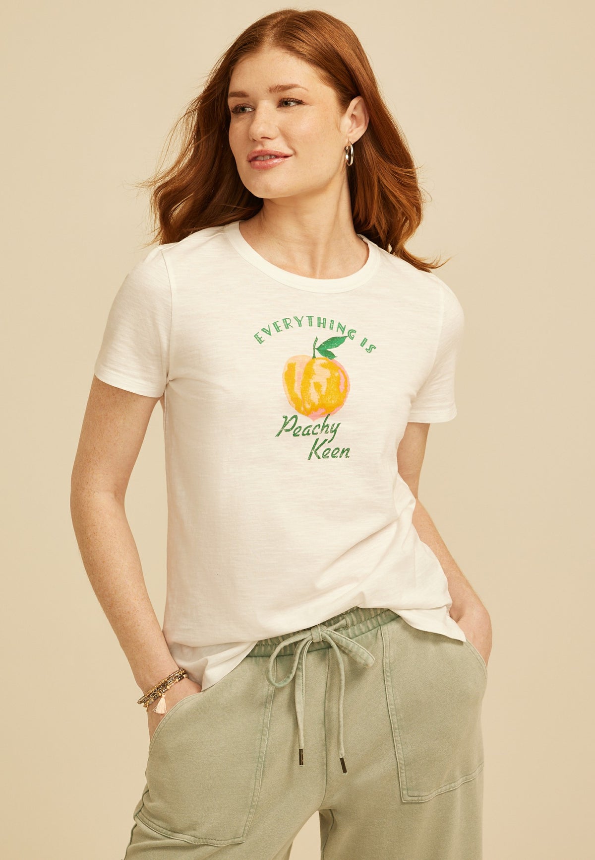 Maurices Everything Is Peachy Keen Classic Fit Graphic Tee