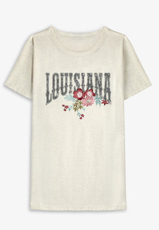 Maurices Embroidered Flower State Classic Fit Graphic Tee