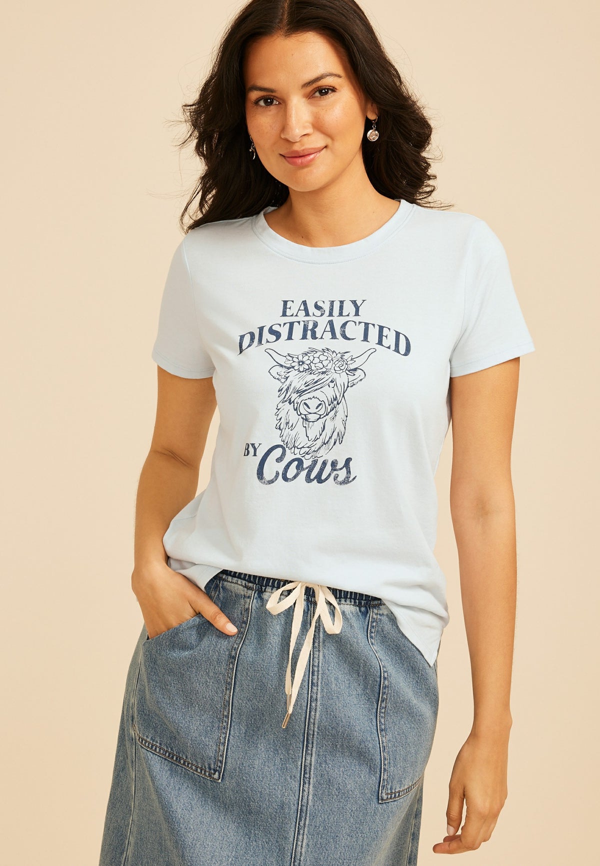 Maurices Easily Distracted By Cows Classic Fit Graphic Tee