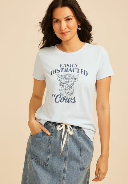 Maurices Easily Distracted By Cows Classic Fit Graphic Tee