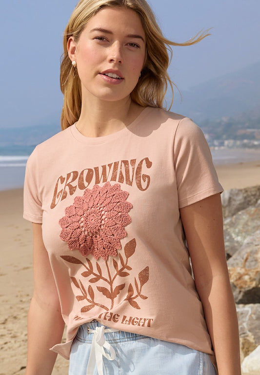 Maurices Crochet Floral Classic Fit Graphic Tee