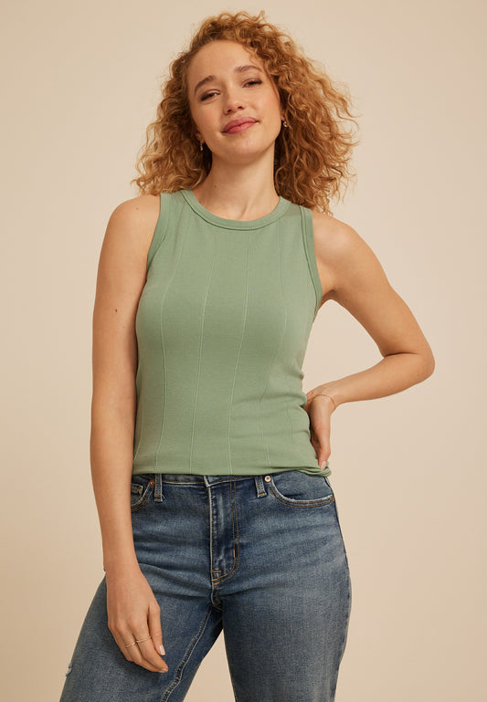 Maurices Seamless Rib High Neck Tank Top