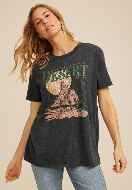 Maurices Desert Scene Oversized Fit Graphic Tee