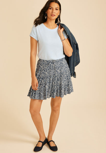 Maurices Lace Sleeve Crew Neck Tee