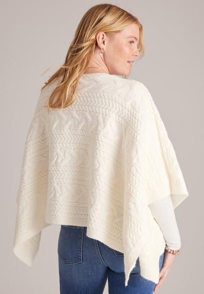 Maurices Cable Knit Boat Neck Sweater Poncho