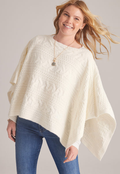 Maurices Cable Knit Boat Neck Sweater Poncho