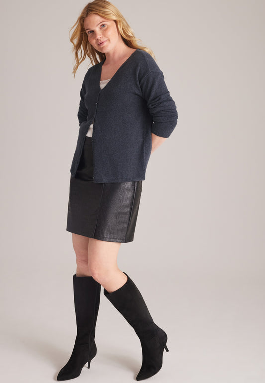 Maurices Delicate Textured V Neck Button Front Cardigan