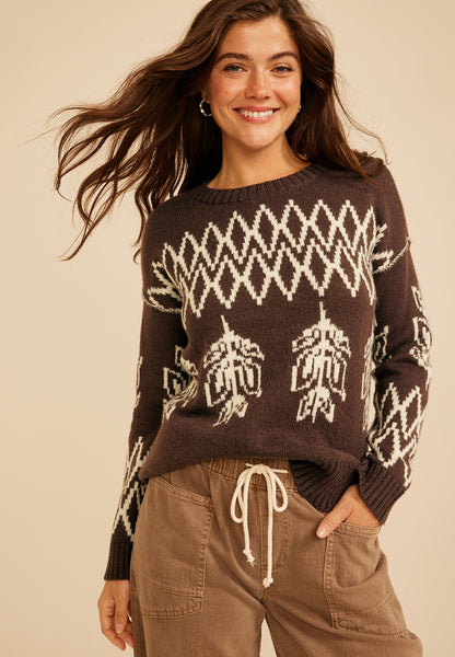 Maurices Nordic Fair Isle Crew Neck Sweater