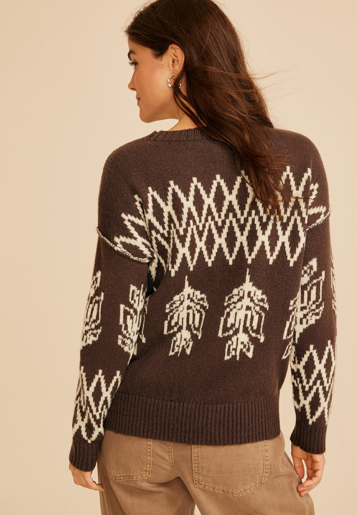 Maurices Nordic Fair Isle Crew Neck Sweater