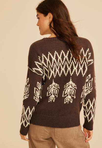 Maurices Nordic Fair Isle Crew Neck Sweater