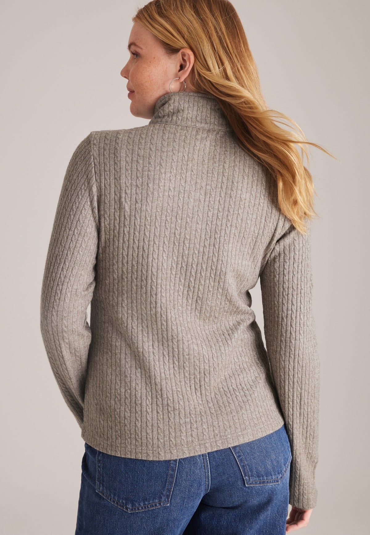 Maurices Double Zipper Cable Cardigan