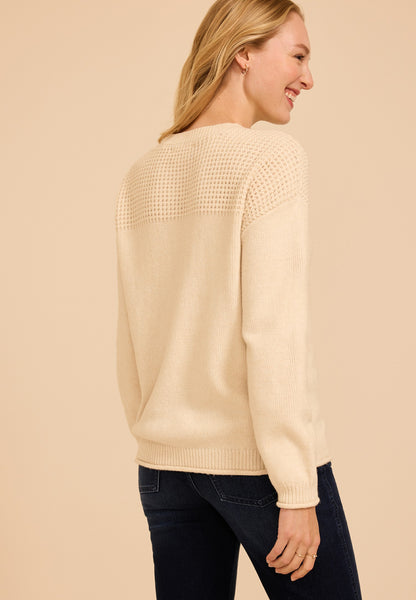 Maurices Waffle Yoke Pullover Sweater