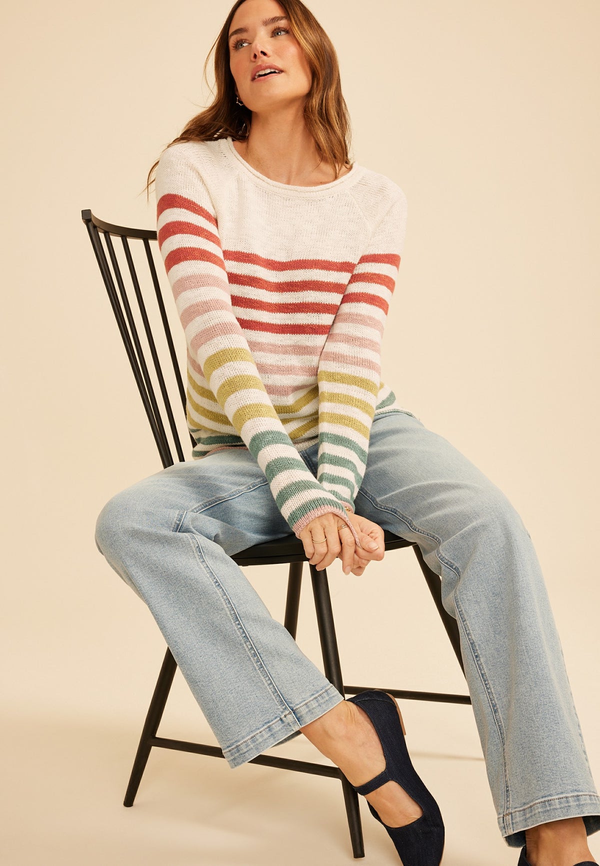 Maurices Multi Color Stripe Sweater