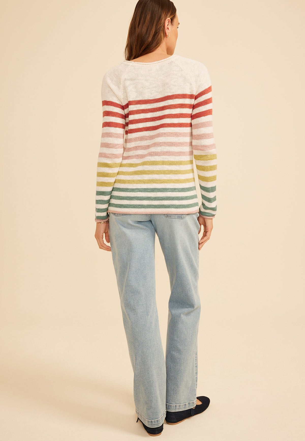 Maurices Multi Color Stripe Sweater