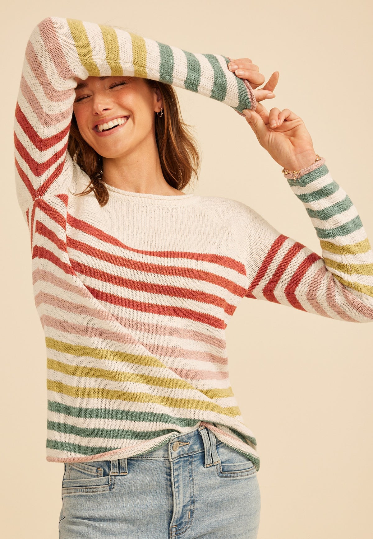 Maurices Multi Color Stripe Sweater
