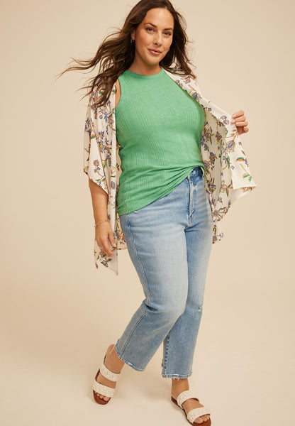 Maurices Floral Print Kimono