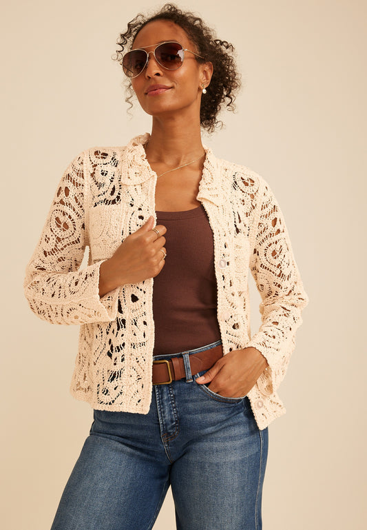 Maurices Crochet Lace Shacket