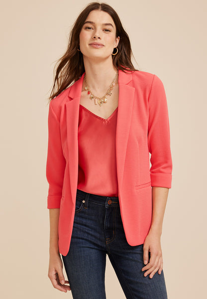 Maurices Versa 3/4 Sleeve Open Front Blazer