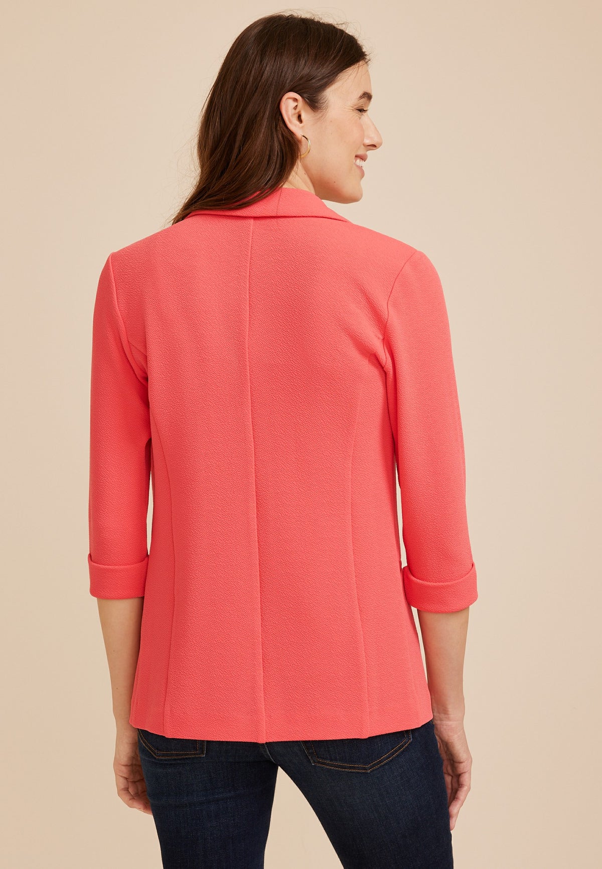 Maurices Versa 3/4 Sleeve Open Front Blazer