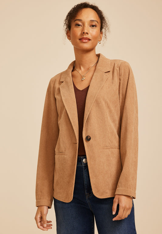 Maurices Corduroy Button Front Blazer