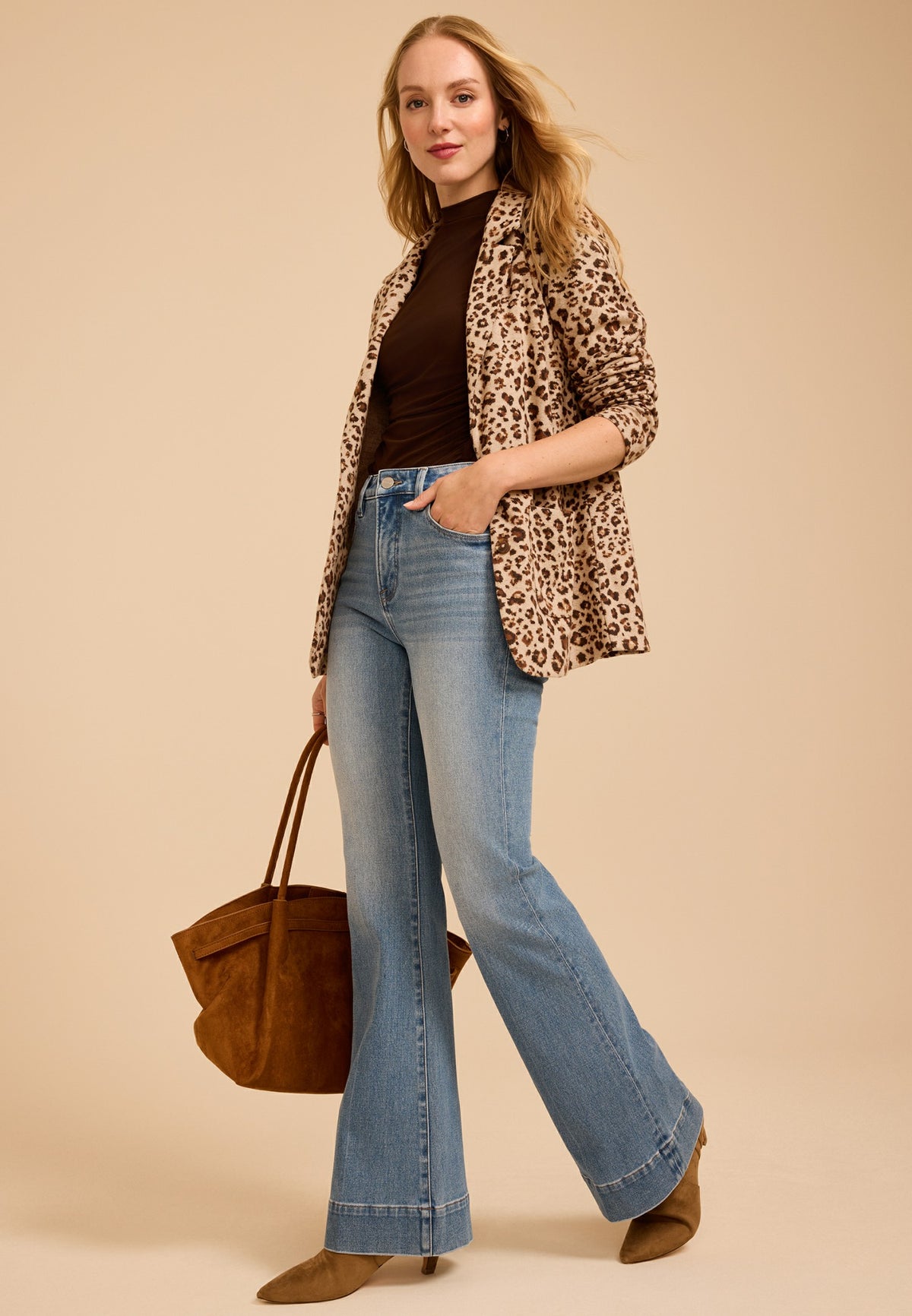 Maurices Animal Button Front Blazer