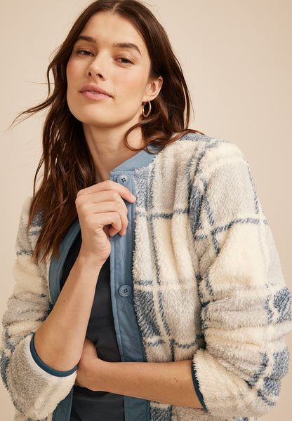 Maurices Plaid Sherpa Button Front Jacket