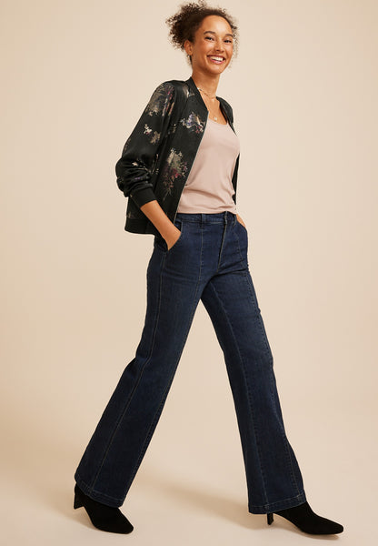 Maurices Studio Y Foil Floral Bomber Jacket