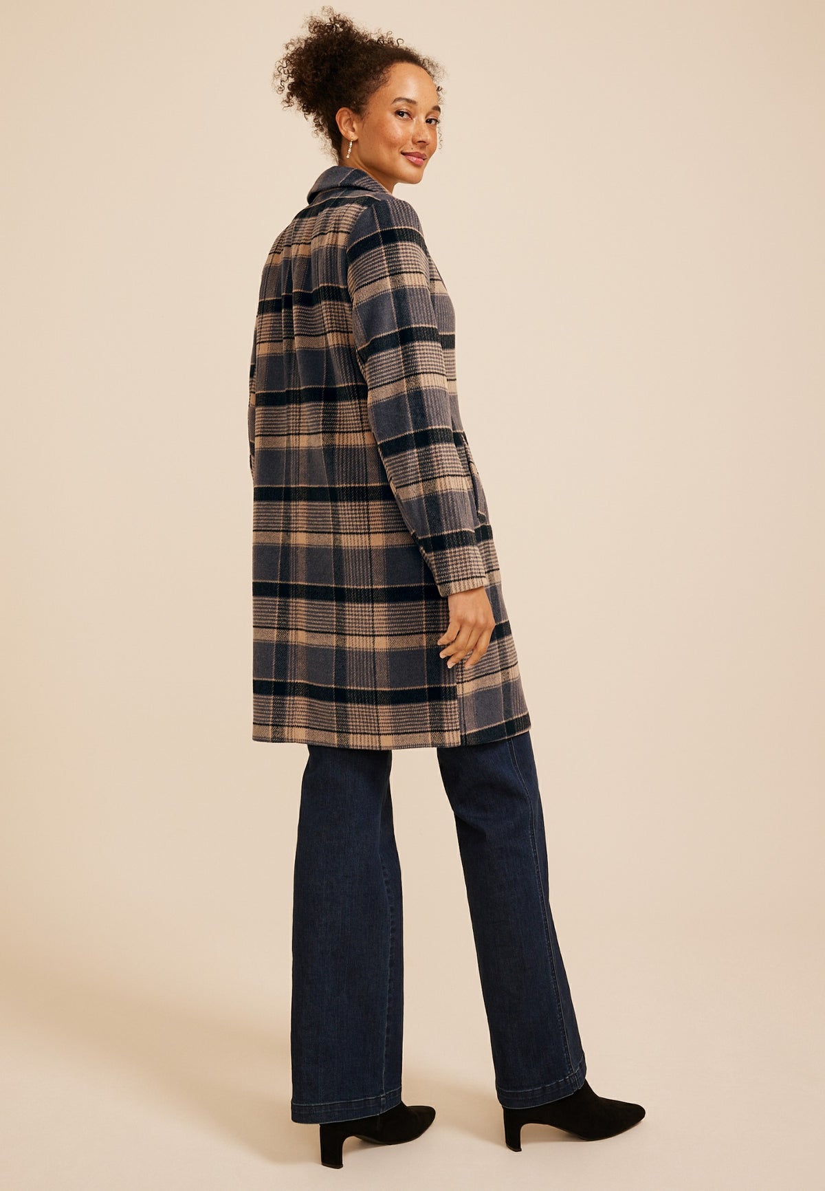 Maurices Plaid Dress Coat