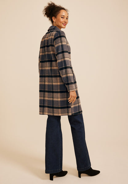 Maurices Plaid Dress Coat