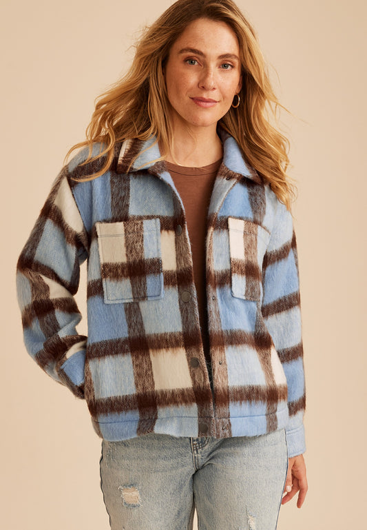 Maurices Brushed Plaid Jacket