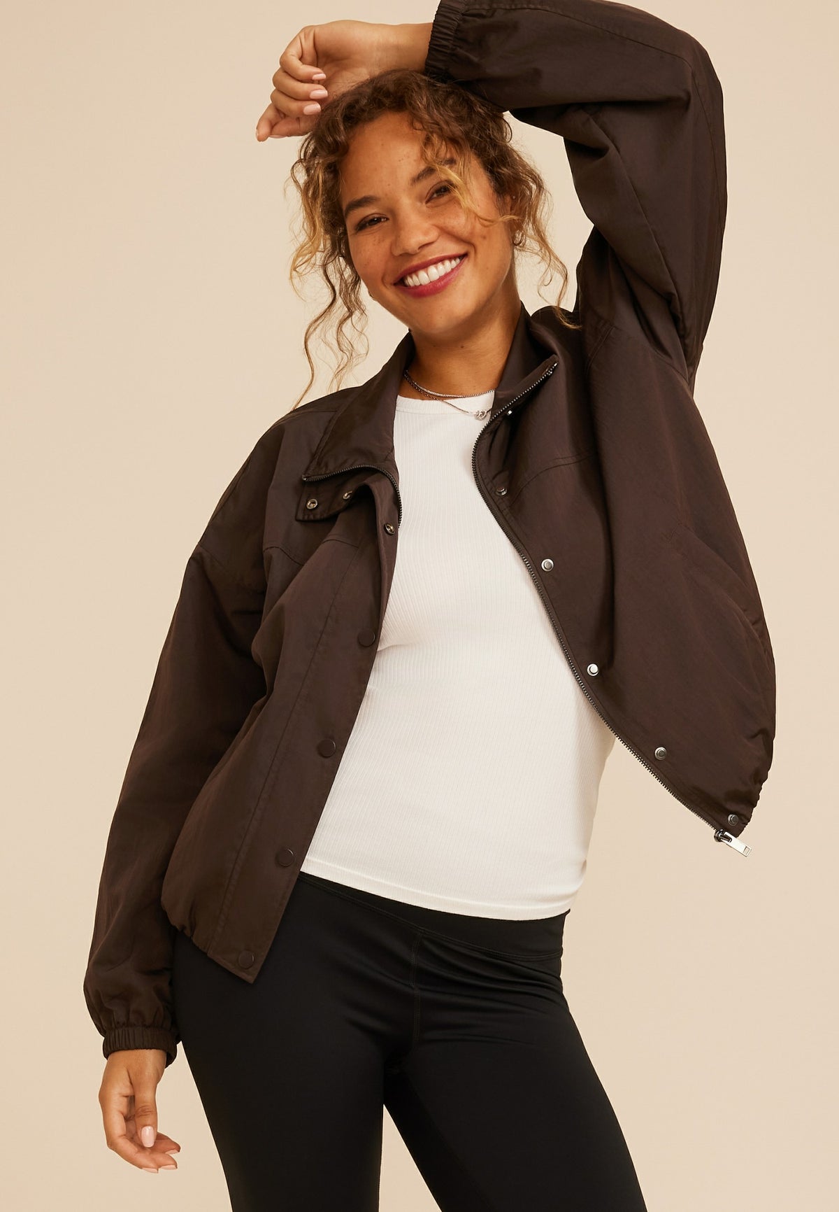 Maurices Cinch Waist Windbreaker Jacket