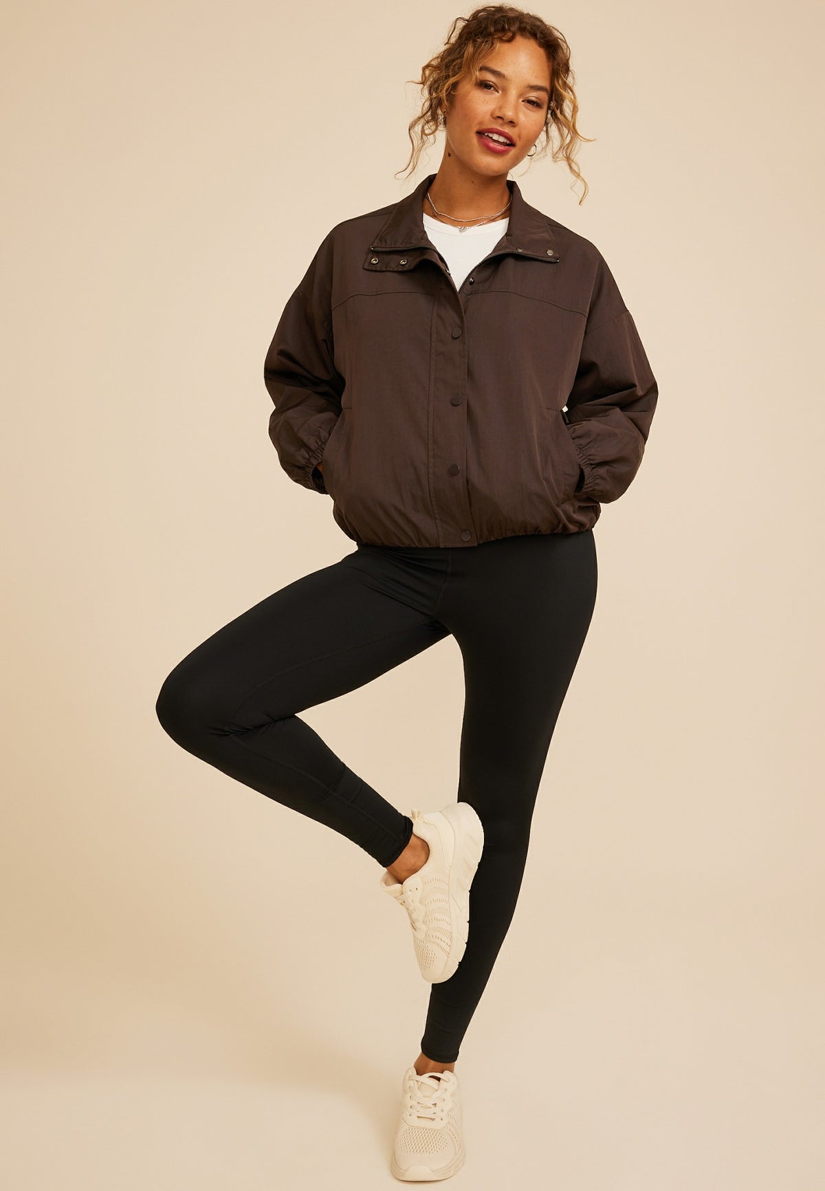 Maurices Cinch Waist Windbreaker Jacket