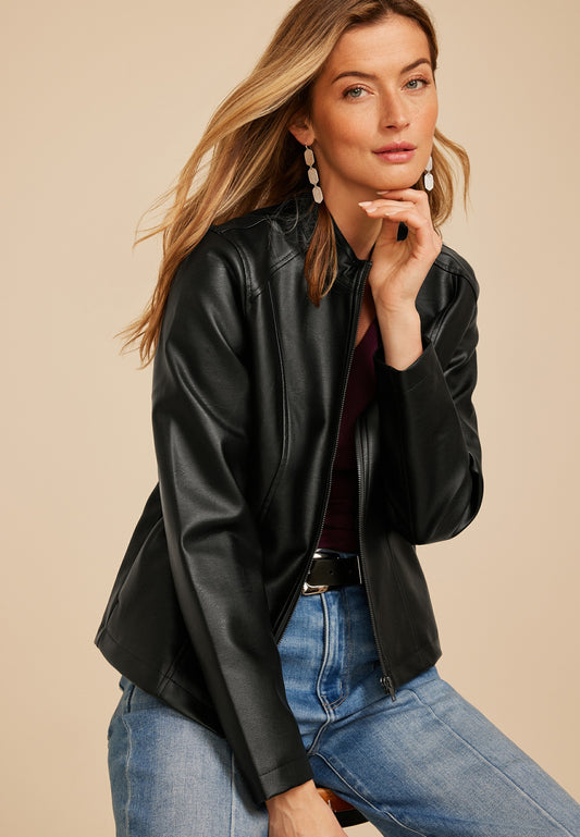 Maurices Faux Leather Biker Jacket