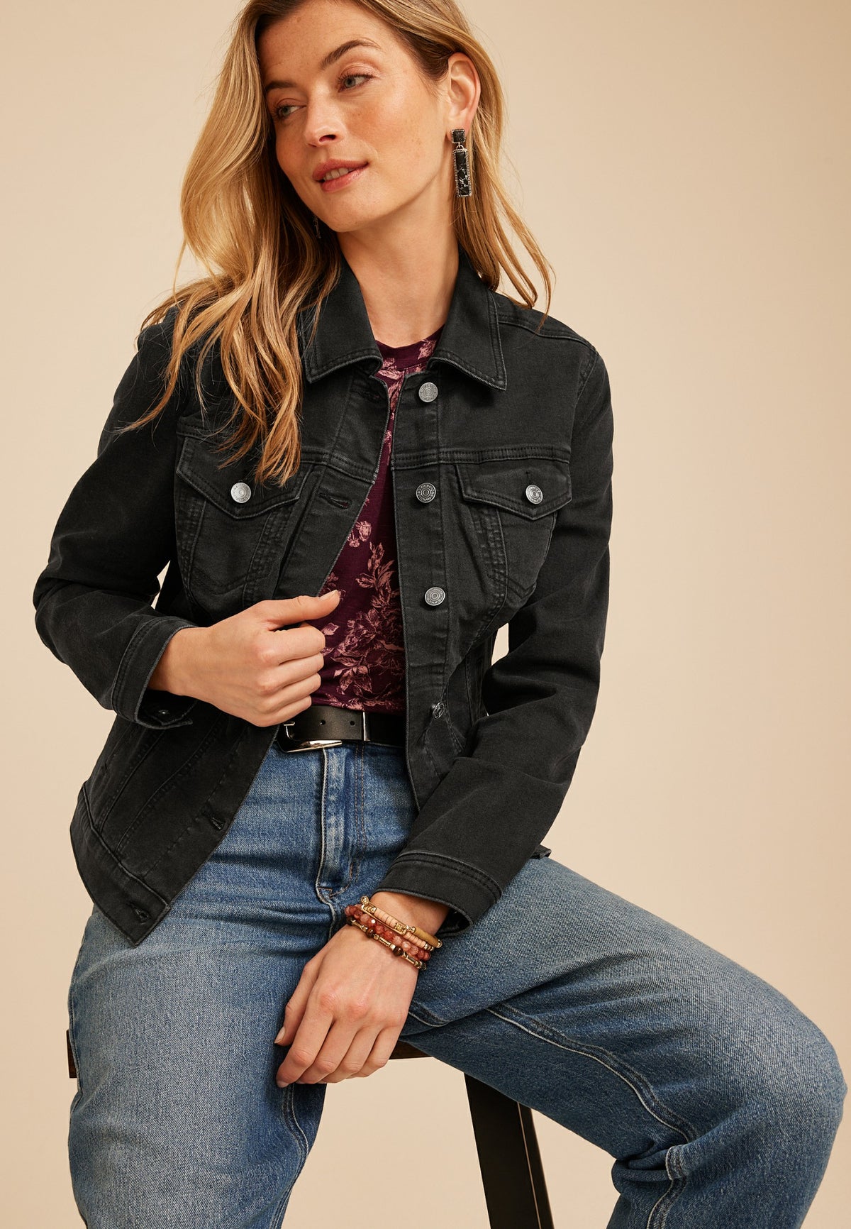 Maurices Black Denim Jacket