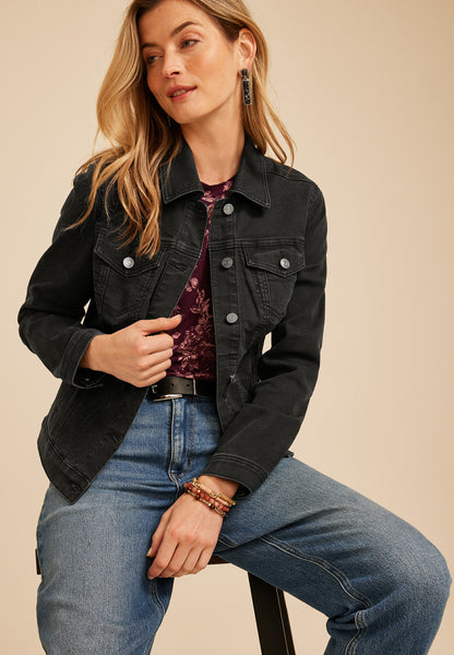 Maurices Black Denim Jacket