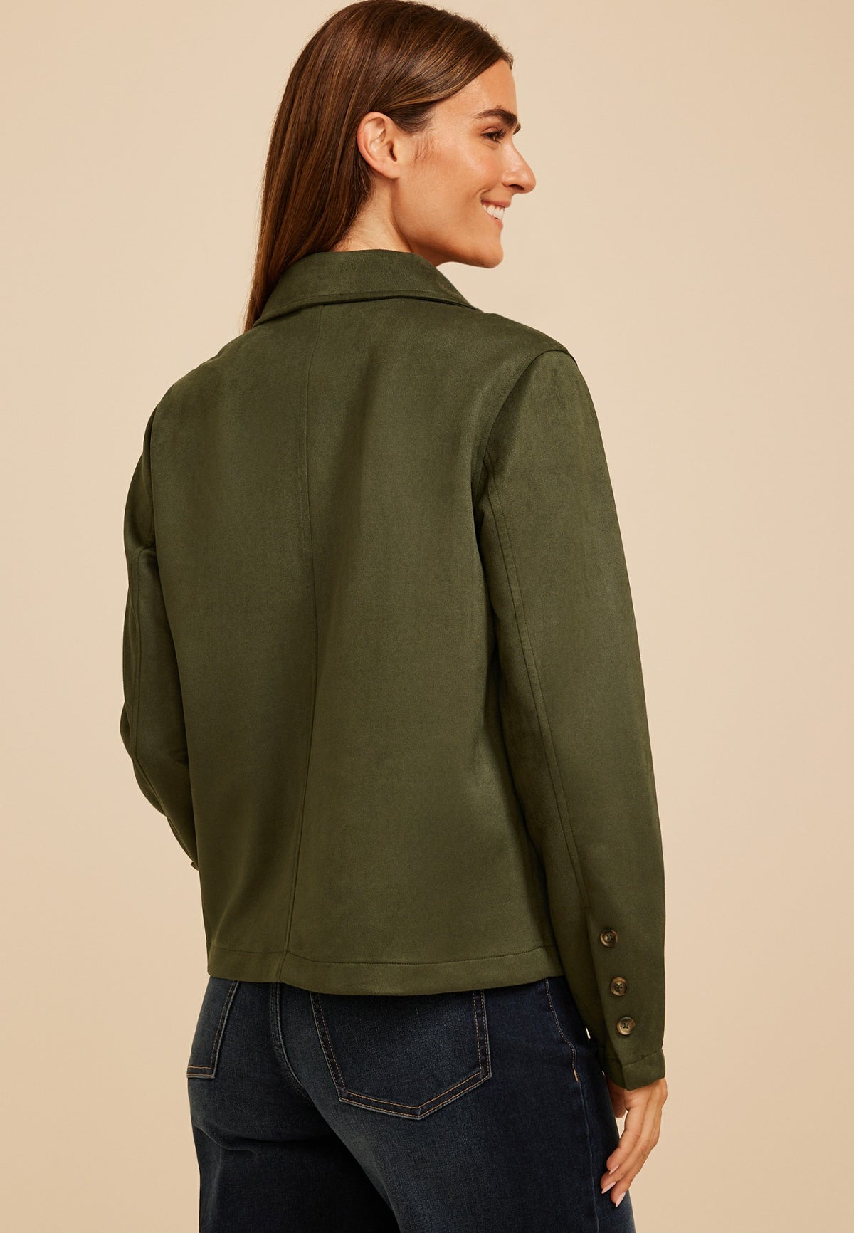 Maurices Faux Suede Pocket Jacket