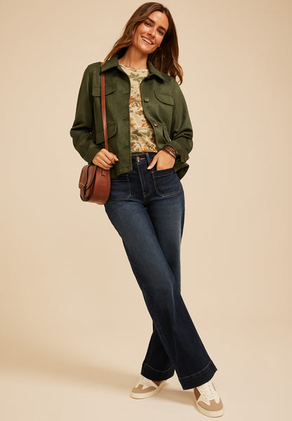 Maurices Faux Suede Pocket Jacket