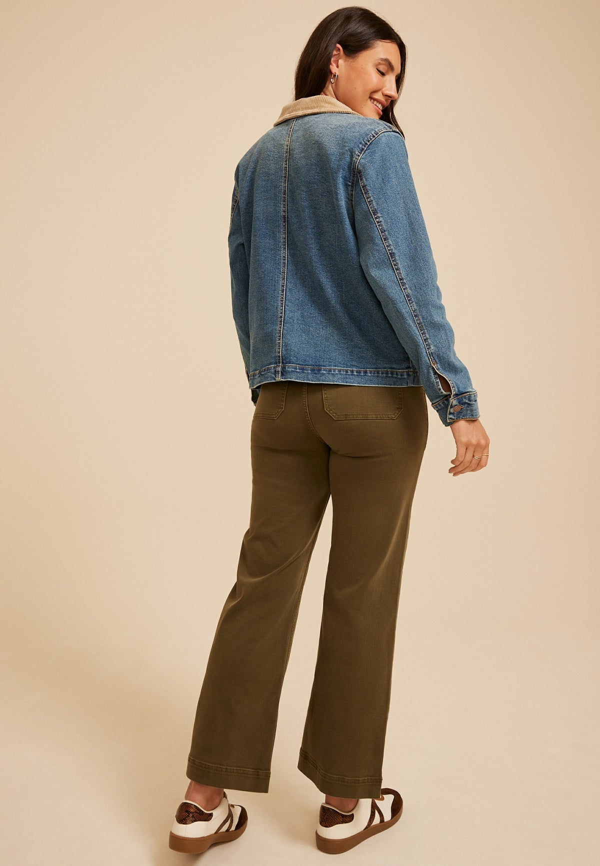 Maurices Corduroy Collar Denim Barn Jacket