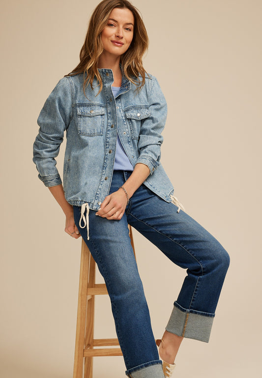 Maurices Cinch Hem Denim Jacket