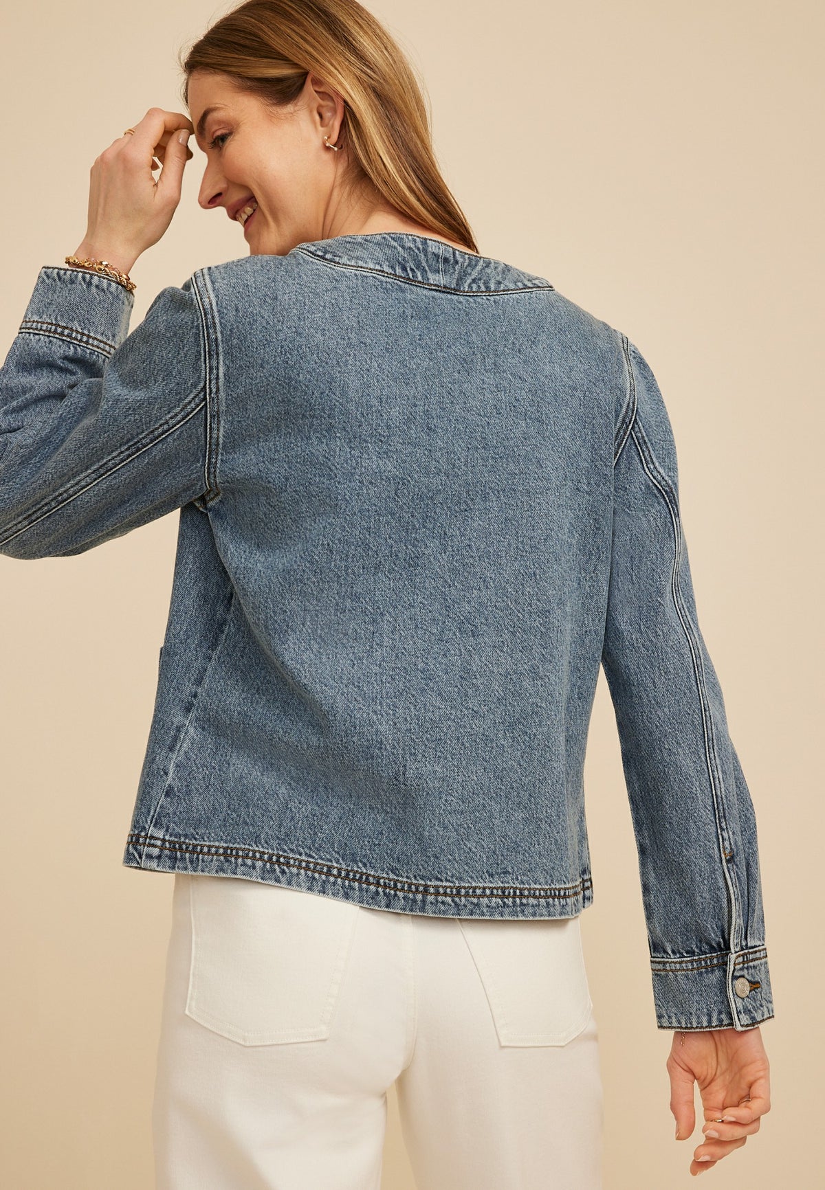 Maurices Triple Tie Front Denim Jacket