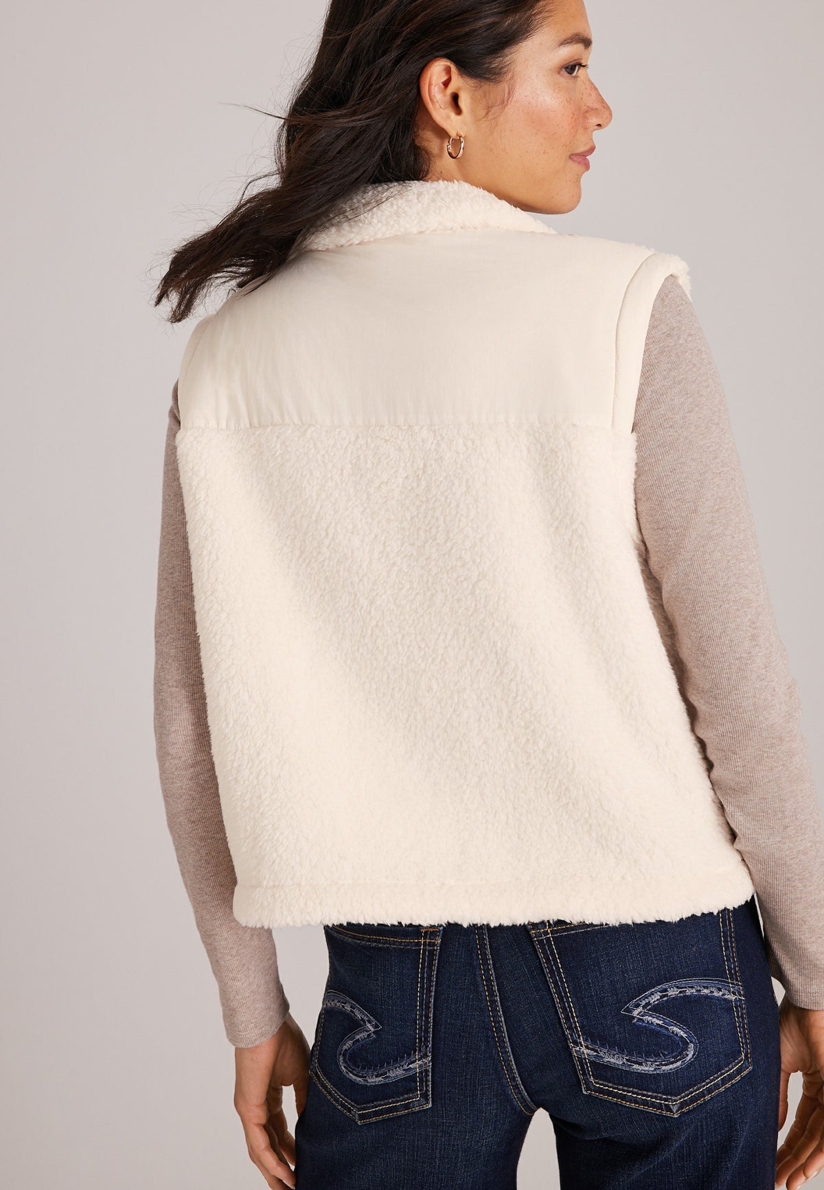 Maurices Sherpa Snap Front Vest