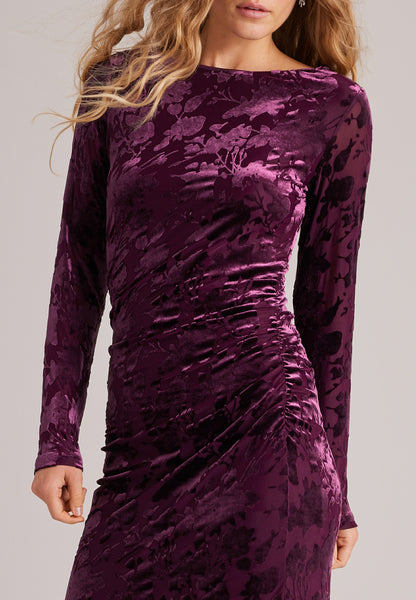 Maurices Studio Y Long sleeve Flocked Mesh Ruched Mid