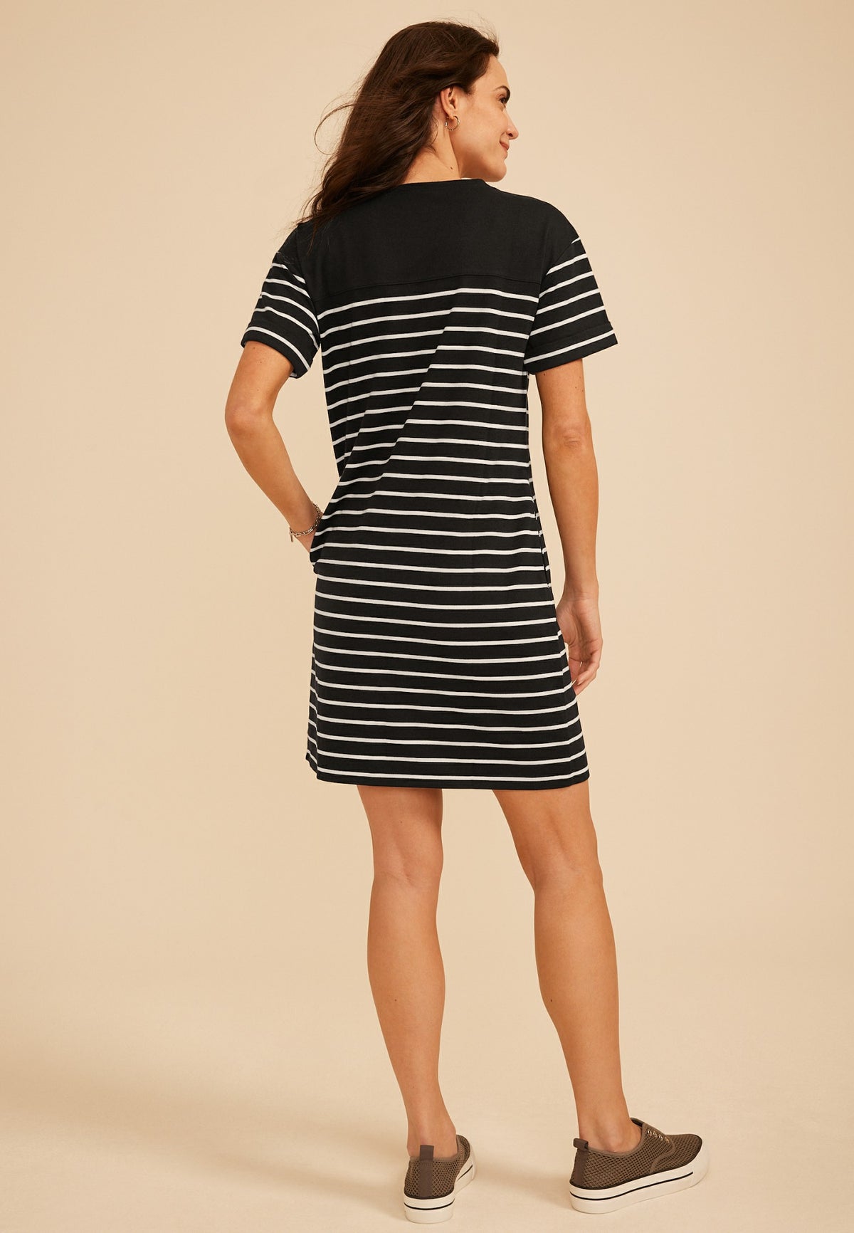 Maurices 24/7 Striped French Terry Mini Dress