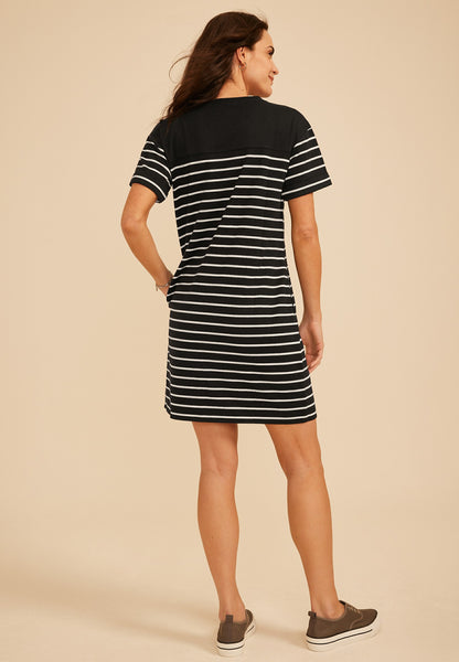 Maurices 24/7 Striped French Terry Mini Dress
